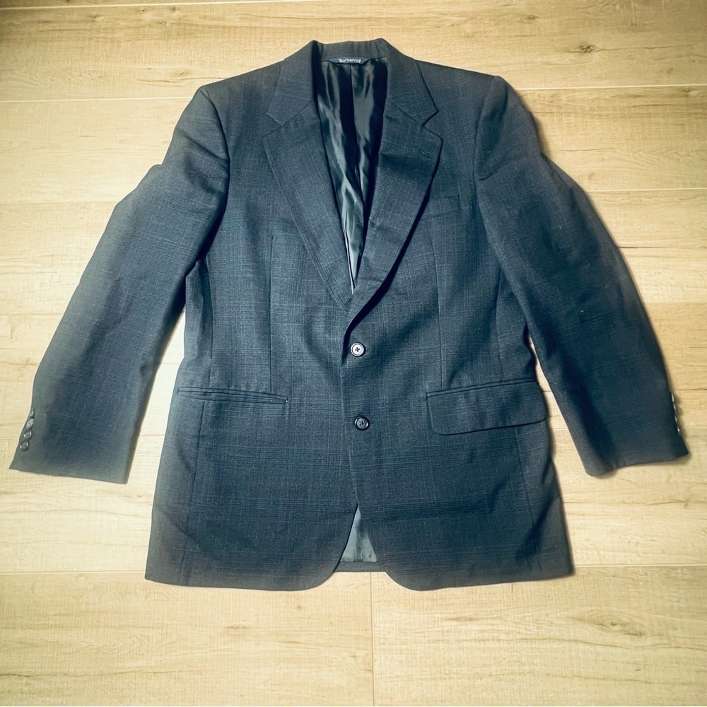 Vintage Burberrys 41 Blue  Blazer Jacket Sport Coat